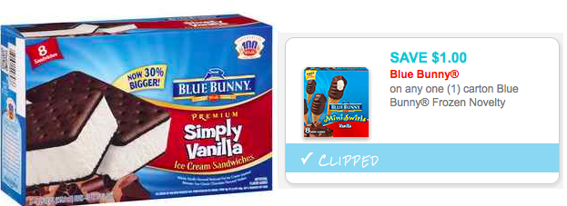 *NEW* $1/1 Carton of Blue Bunny Frozen Novelty Coupons (2 Printable ...