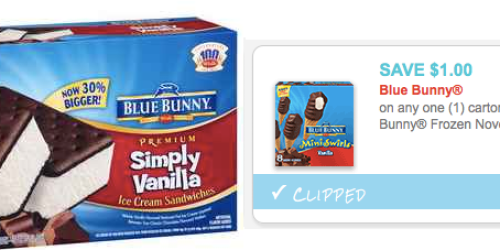 *NEW* $1/1 Carton of Blue Bunny Frozen Novelty Coupons (2 Printable Links Available!)