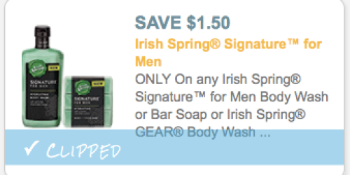 $1.50/1 Irish Spring Signature for Men Body Wash Coupon (Reset!) = Great Deals at Rite Aid & Target