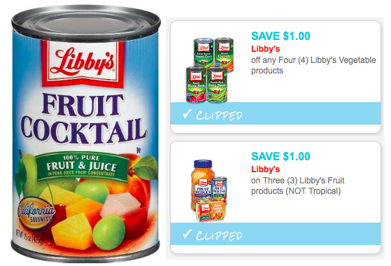 *NEW* Libby's Vegetable &amp; Fruit Coupons