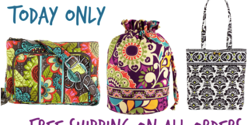 Vera Bradley: FREE Shipping – Today Only (+ FREE X-Large Throw Blanket with $125+ Orders!)