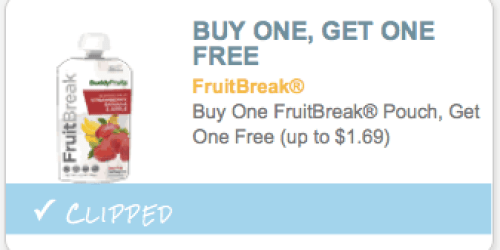 Buy 1 Get 1 FREE FruitBreak Pouch Printable Coupons – Up to $1.69 Value (2 Links Available!)