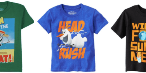 Kohl’s Cardholders: Disney’s Frozen Tees as Low as $2.24 Shipped (Regularly $16)