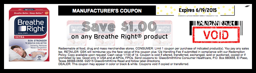 New $1/1 ANY Breathe Right Product Coupon (No Size Restrictions ...