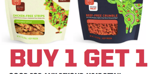 Buy 1 Get 1 Free Beyond Meat Coupon = Beef-Free Crumbles ONLY $0.75 Per Bag at Whole Foods