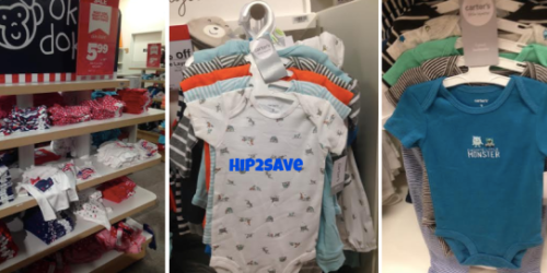 $10/$10 JCPenney Coupon = Carters 5-pack Onesies Only $5.99 (+ Nice Deals on Apparel & Flip Flops)