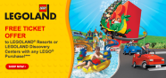 LEGO Store Buy 1 Get 1 FREE LEGOLAND Ticket Voucher With ANY LEGO Purchase