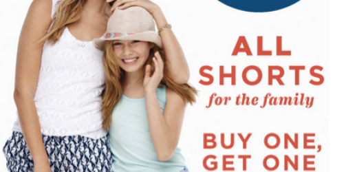 Old Navy: Buy 1 Get 1 Free Shorts Until 1PM In-Store Today Only (+ Earn Double Super Cash)
