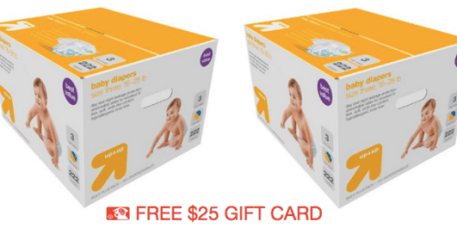 Target.com: FREE $25 Gift Card w/ Up & Up Diaper Purchase = Diapers As Low As 11¢ Each