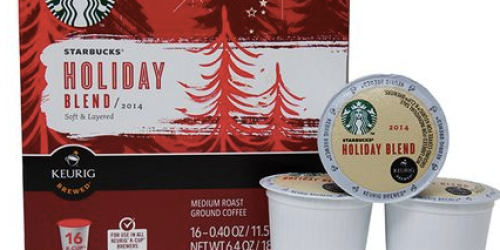 160 Starbucks Holiday Blend 2014 Medium Roast Coffee K-Cups Only $44 Shipped ($0.28 Per K-Cup!)