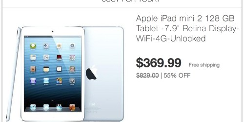 Apple iPad Mini 2 128GB Tablet w/ 7.9″ Retina Display Only $369.99 Shipped (Reg. $829!)