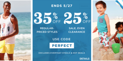 OldNavy.com: 35% Off Regular Priced Styles AND 25% Off Sale & Clearance Prices (Thru Tomorrow)