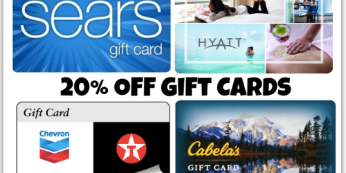 eBay.com: Up to 20% Off Select Gift Cards
