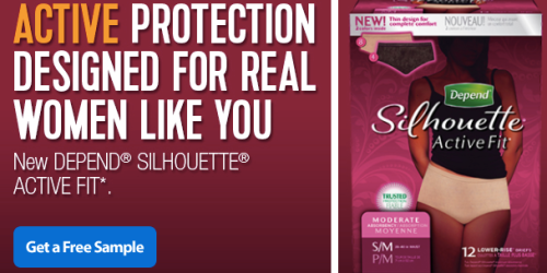 Free Depend Silhouette Active Fit Sample