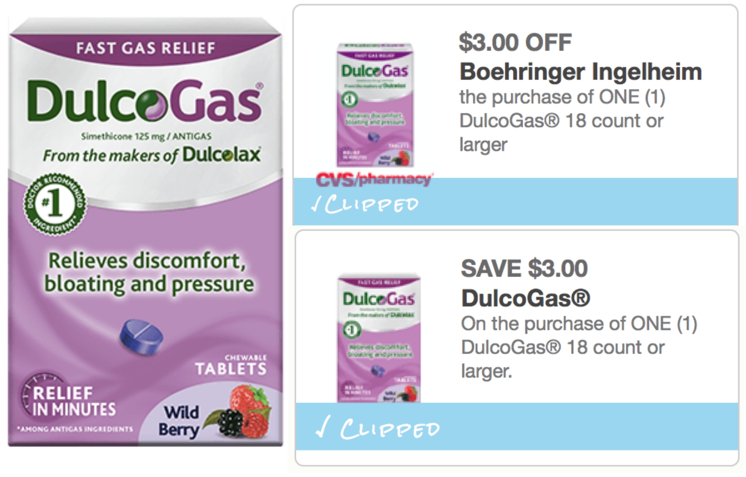 CVS FREE DulcoGas Gas Relief Product