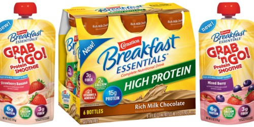 New $0.75/1 Carnation Breakfast Essentials Protein Smoothie Coupon (+ $2/1 Nutritional Drink Multipack)