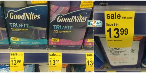 Walgreens: *HOT* GoodNites TruFit Underwear Starter Pack ONLY $2.99 After Ibotta Rebates