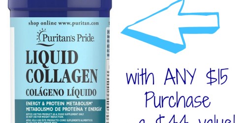 Puritan’s Pride: Free Liquid Collagen w/ $15 Purchase = Nice Deal on Children’s Gummy Multivitamins
