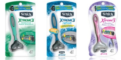 Walgreens: Schick Xtreme3 Disposable Razors 4-ct Packs Only $1.99 Starting 6/7 (Print Coupons Now)