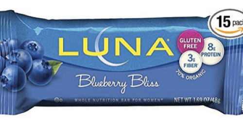 Amazon: 15 LUNA Gluten-Free Blueberry Bliss Bars Only $9.53 Shipped (64¢ Per Bar!)