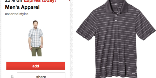 Target Cartwheel: 25% Off Men’s Apparel Purchase (Today Only!) + 30% Off Arnold or Oroweat Bread