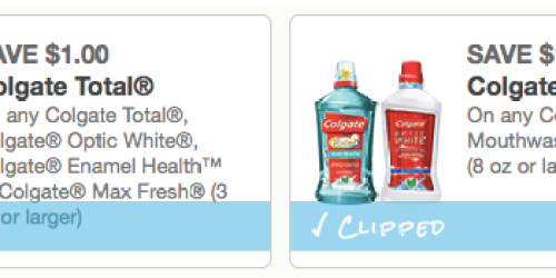NEW Colgate Toothpaste & Mouth Rinse Coupons = FREE 6-oz Toothpaste at CVS This Week