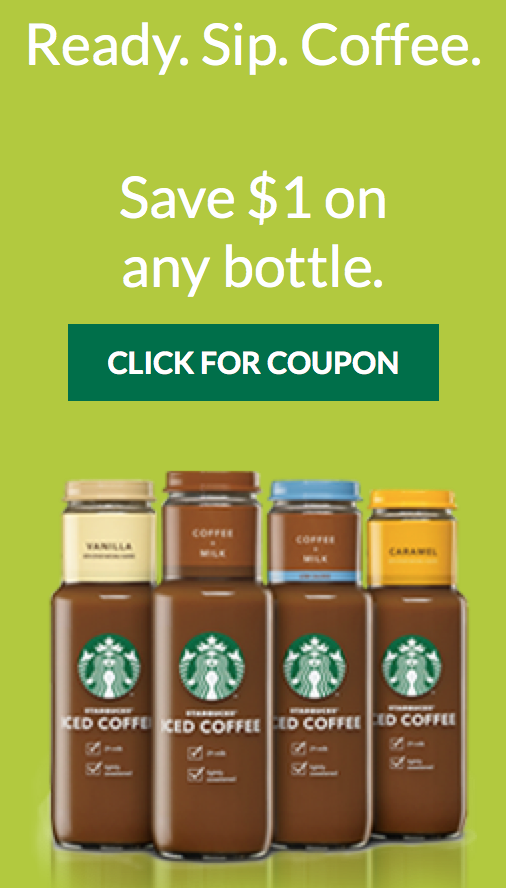 New 1/1 ANY Starbucks Iced Coffee Bottle Coupon + *HOT* Starbucks