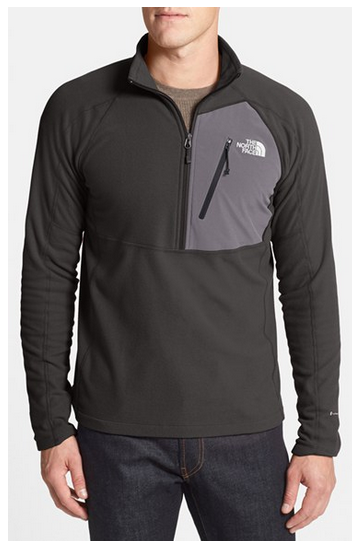 north face fleece men's half zip