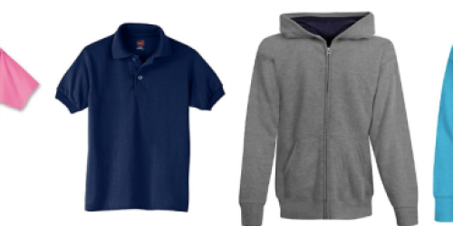 Nice Deals on Hanes Kid’s Apparel: Polos $3.99 Shipped, Tagless Tees $2.99 Shipped & More
