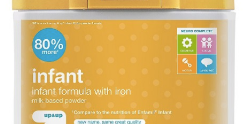 Target: HUGE 40 Ounce Containers of Up & Up Infant Formula Under $19 Each Shipped w/ Subscription