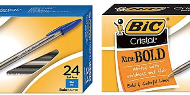 Staples: 24 Pack of BIC Cristal Ballpoint Stick Pens ONLY $3 Shipped (Regularly $7.29)