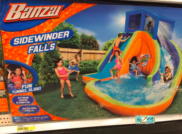 banzai sidewinder falls inflatable water slide