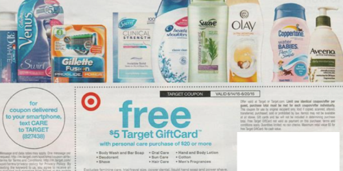 Target: FREE $5 Gift Card with $20 Personal Care Purchase (Starting 6/14 – Get Coupons Ready!)