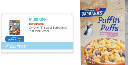 *RARE* $1/1 Barbara’s Puffins Cereal Coupon