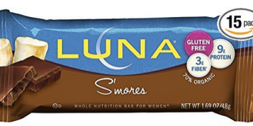 Amazon: 15 Gluten-Free LUNA Bars in S’mores Only $9.48 Shipped (Just 63¢ Per Bar!)