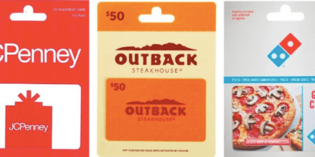Amazon Gift Card Lightning Deals Starting Soon (Save on JCPenney, Domino’s & Outback Steakhouse)