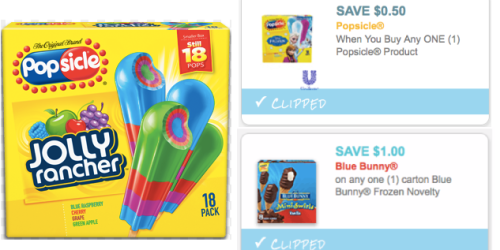 Frozen Treat Coupons (Blue Bunny & Popsicle)