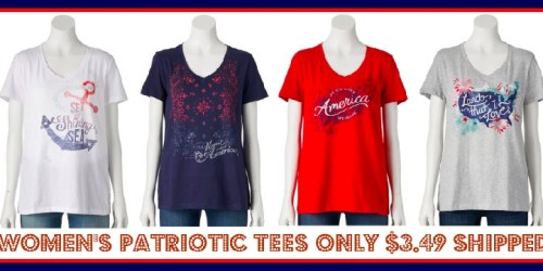 Kohl’s Cardholders: Women’s Patriotic Tees ONLY $3.49 Shipped (Reg. $10) – Great for 4th of July