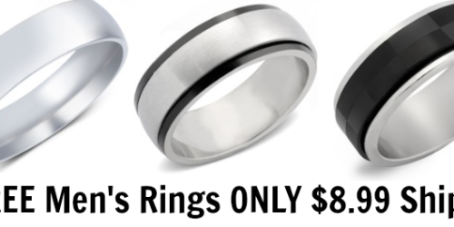 3 Stainless Steel Men’s Rings Only $8.99 Shipped