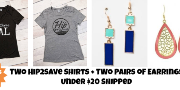 2 Hip2Save Shirts AND 2 Pairs of Earrings Under $20 Shipped (+ Wear it Wednesday Winner)