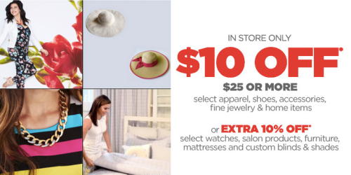 JCPenney: $10 Off $25 Purchase In-Store Coupon (Includes Sale & Clearance Items!)