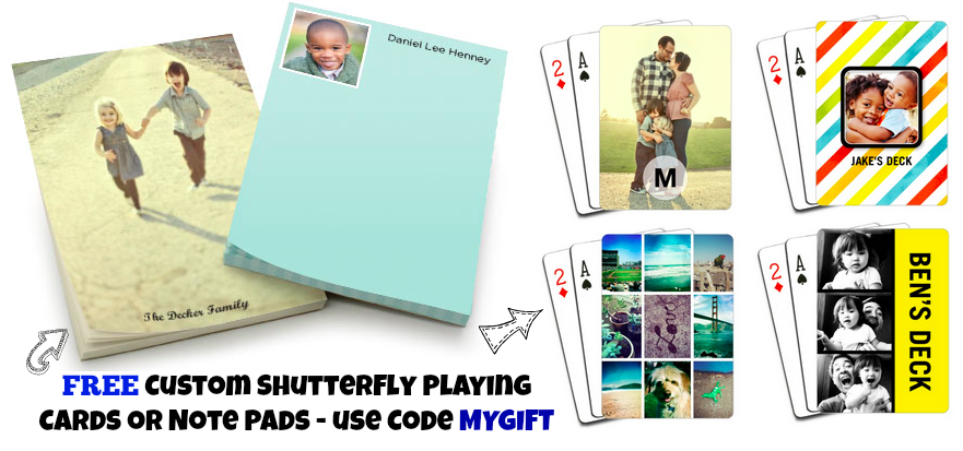 Shutterfly FREE Custom Playing Cards Or Note Pads Up To 19 99 Value 