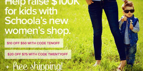 Schoola: FREE Shipping + Extra $10 Off (New Members Score $25 Worth of FREE Kid’s & Women’s Clothes)