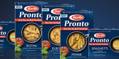 $0.75/1 Barilla Pronto Pasta Coupon = 26¢ at Target (ONE Pan – NO Boil – NO Drain Pasta)