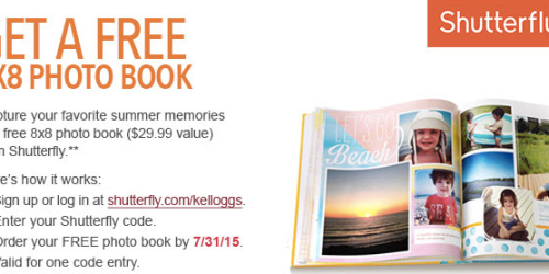 Kellogg’s Family Rewards Members: Possible Free 8X8 Shutterfly Photo Book (Check Your Inbox)
