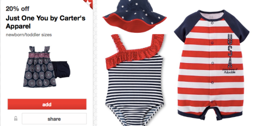 *NEW* Target Cartwheel: 20% Off Just One You by Carter’s Apparel for Newborns & Toddlers