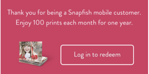Snapfish App: 100 FREE 4×6 Prints + FREE Shipping