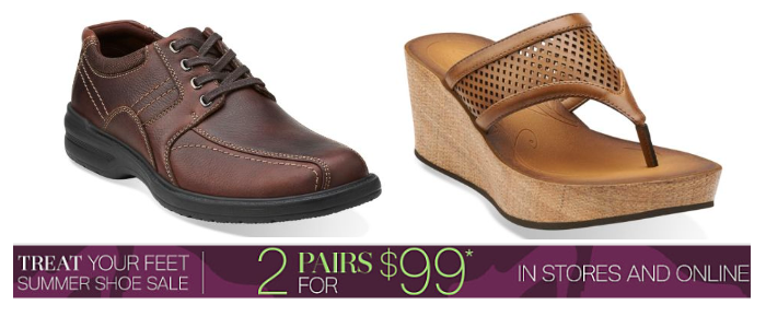 clarks 2 for 99 sale