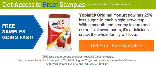 FREE Yoplait Original Yogurt Coupon for Select Pillsbury Members (Check