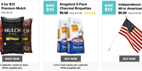 Lowe’s: 2-Pack Kingsford Original Charcoal Briquets Only $9.88 (Reg. $19.99) + Nice Deal on Mulch & More